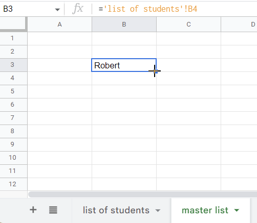 2.2 Google Sheets Referenzzelle