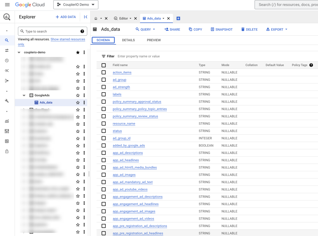 2.2.google ads bigquery data