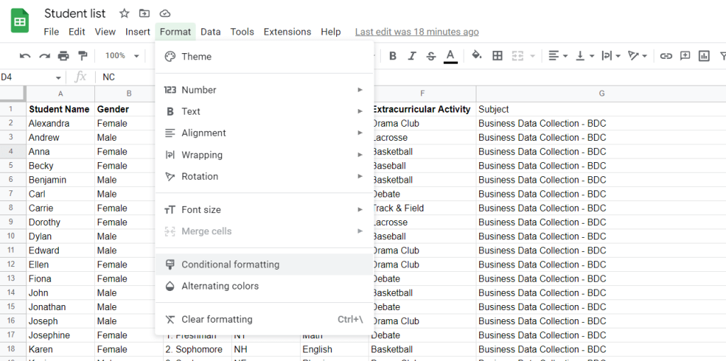 38 conditional formatting google sheets