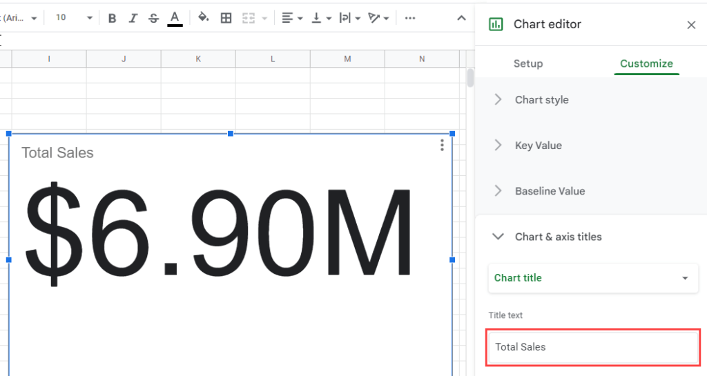 Figure 4.2.1.3. Adding a title for the scorecard