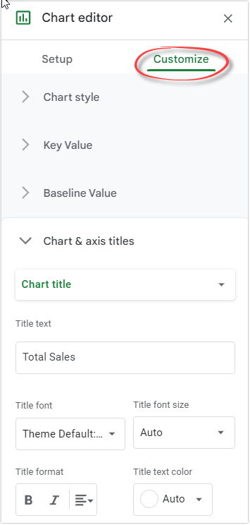 Figure 4.3.1. The Customize tab