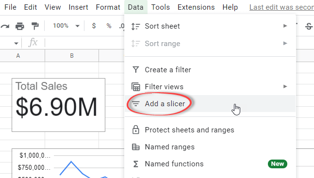 Figure 4.4.1. The Add a slicer menu