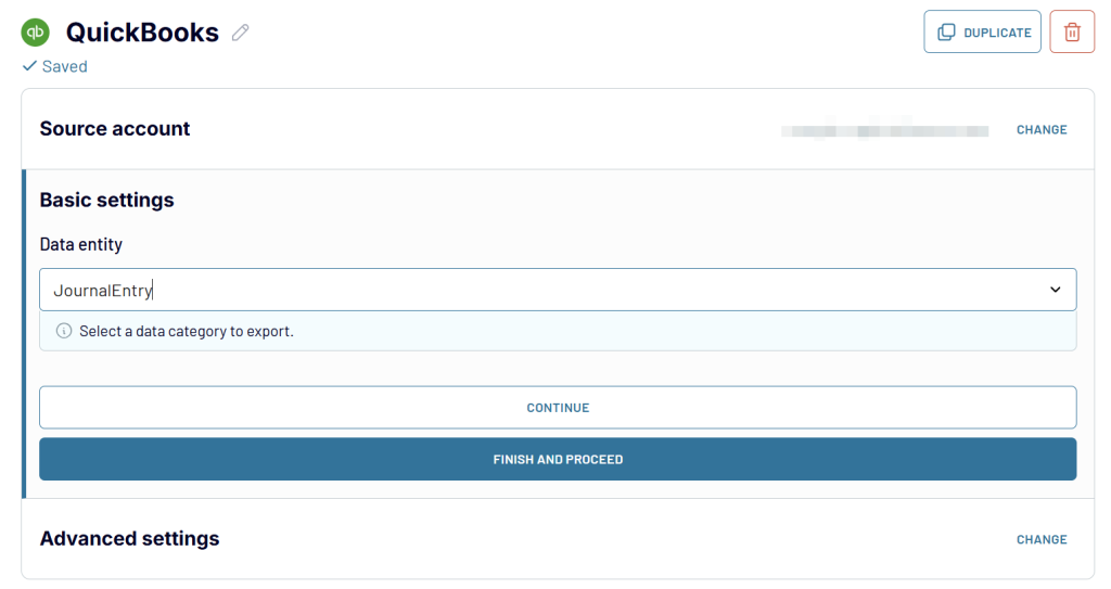 QuickBooks journal entry export