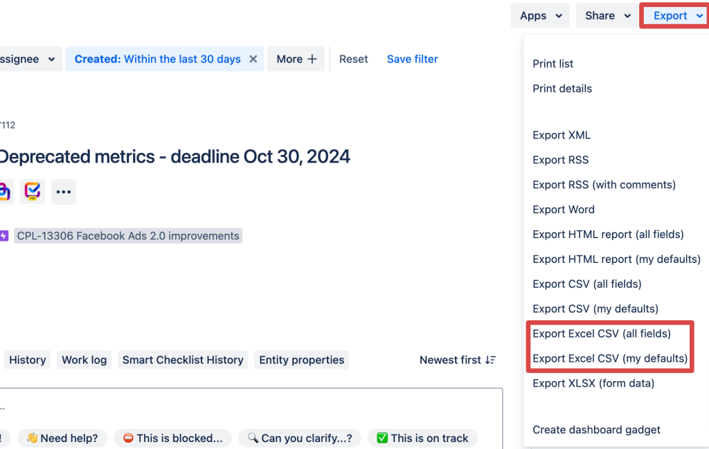 10 export Excel CSV