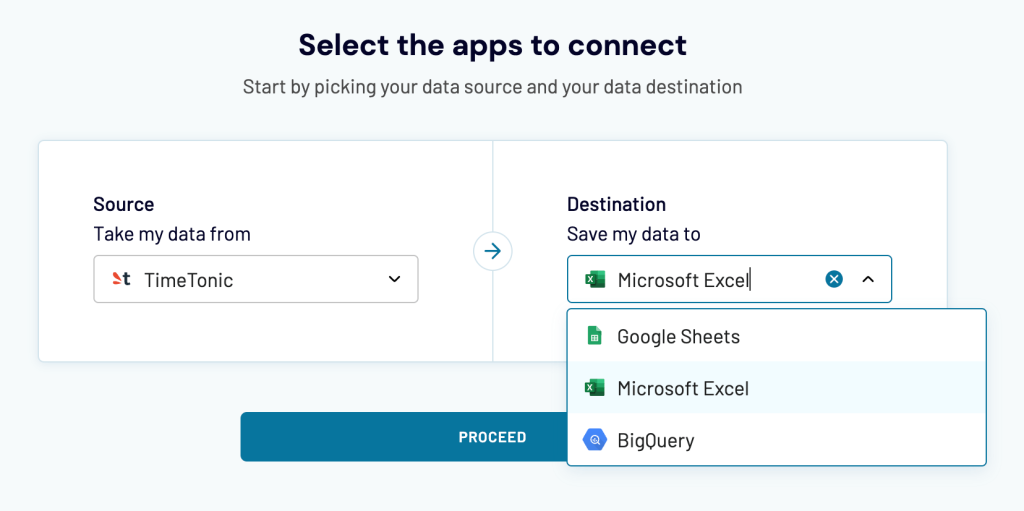 10. Connect TimrTonic to Excel