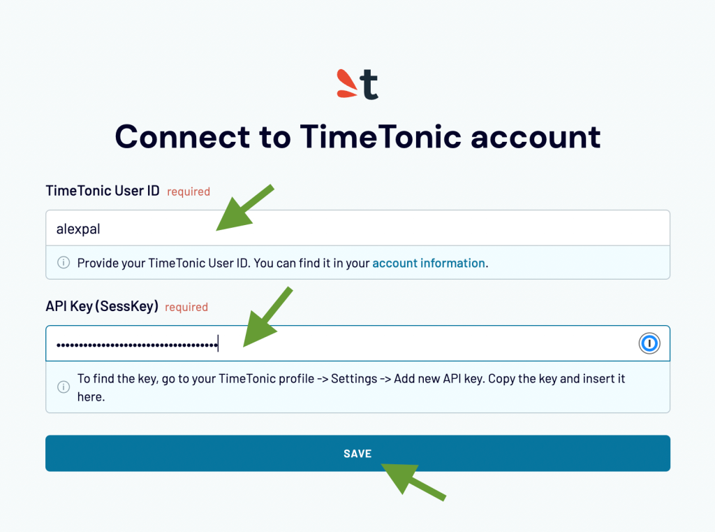 3. TimeTonic connect to Coupler.io