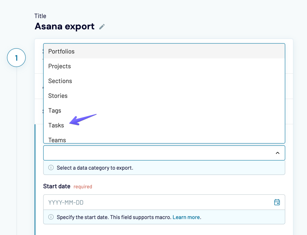 5 tasks export