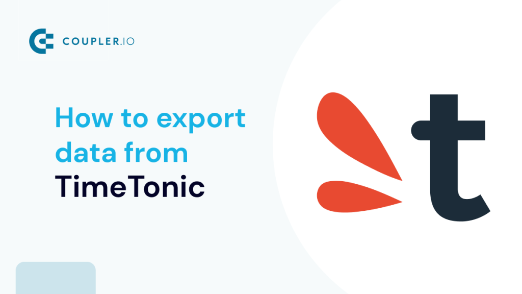 export data from TimeTonic