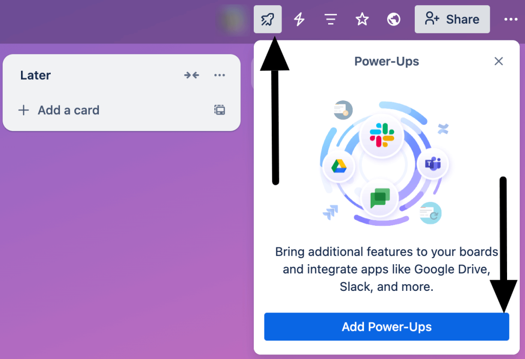 1.5. Adding power ups in Trello