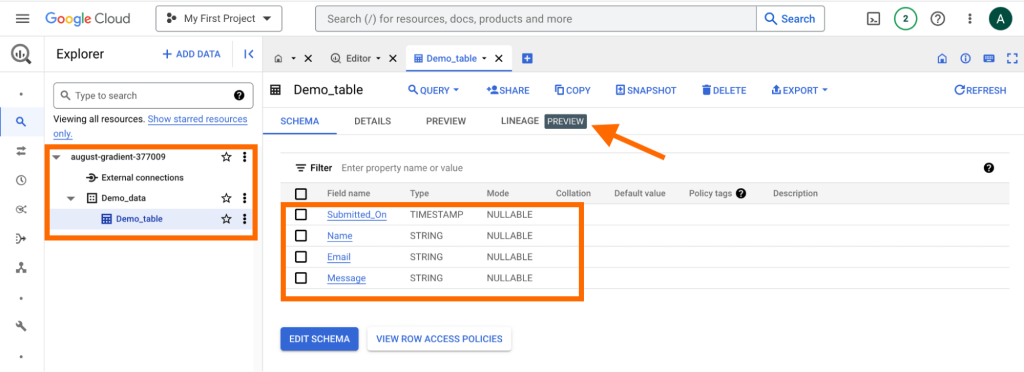14 connected google sheet data inside bigquery