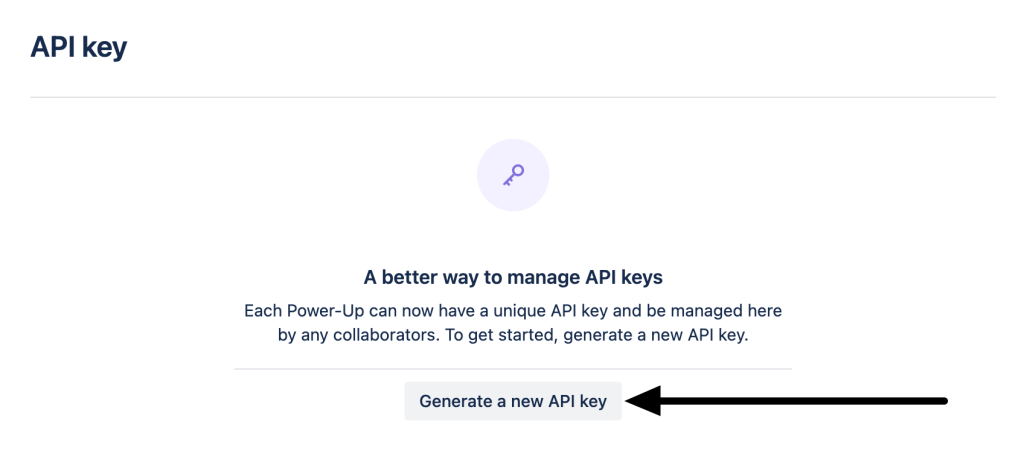 2.3. Generating a new API key in Trello