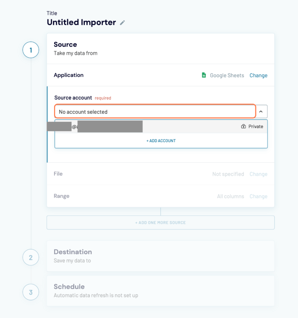 3 select source to link