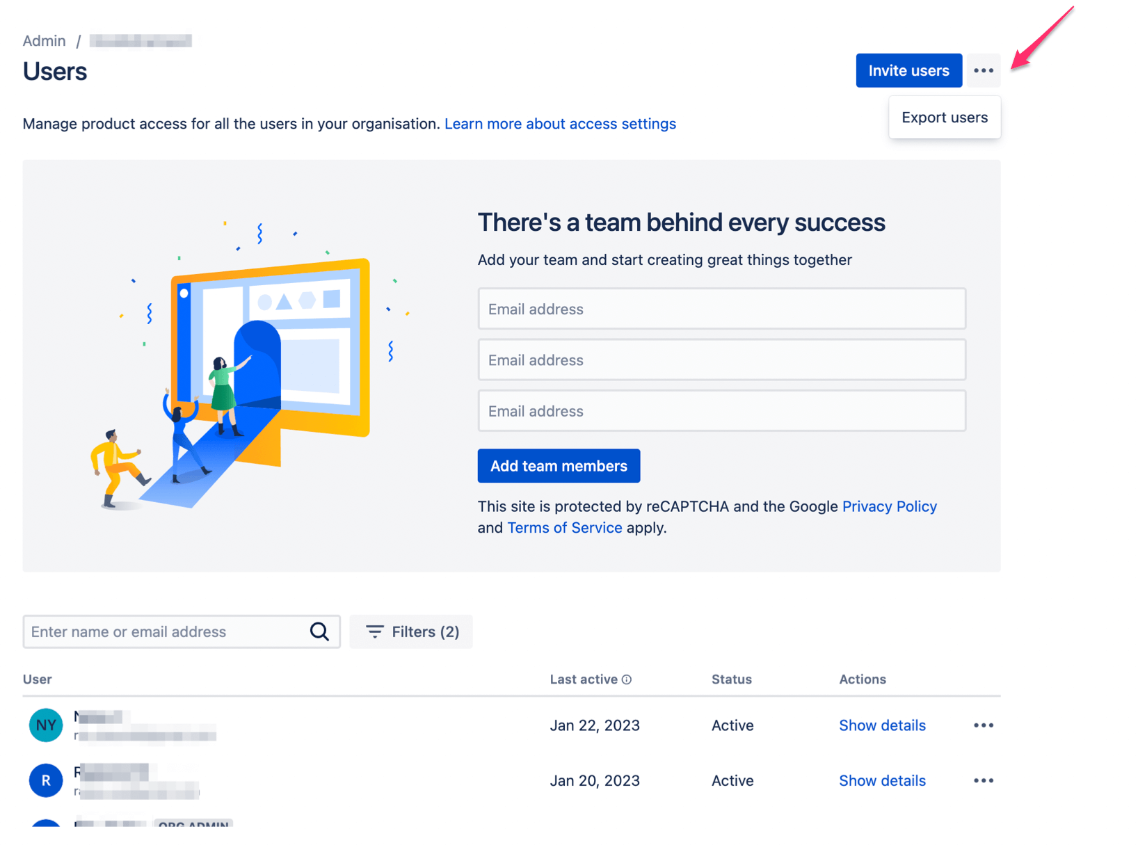 4 Lista de usuarios Admin exportar usuarios