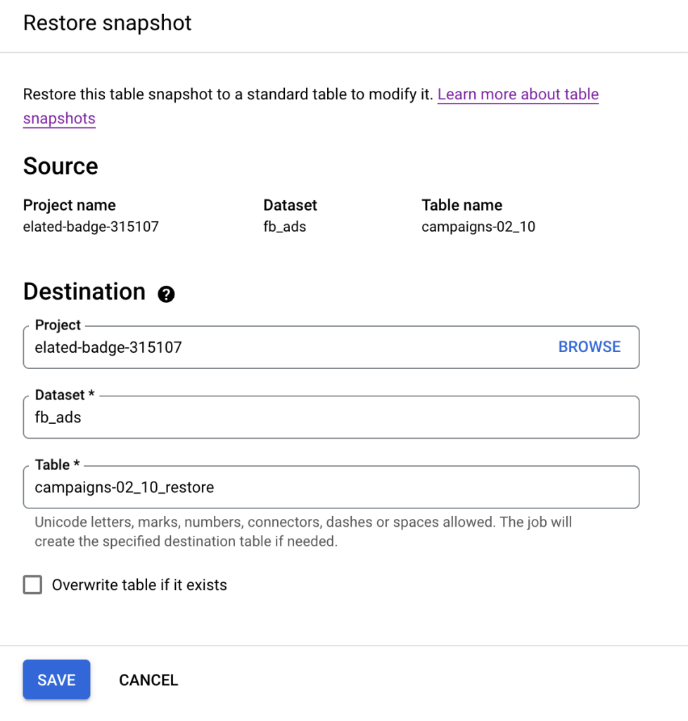 5 restore snapshot configuration