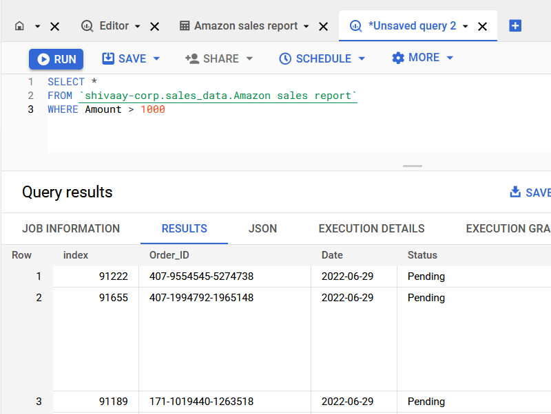 10 run query in bigquery before running it in excel