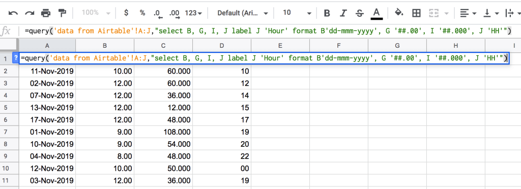 16 query format