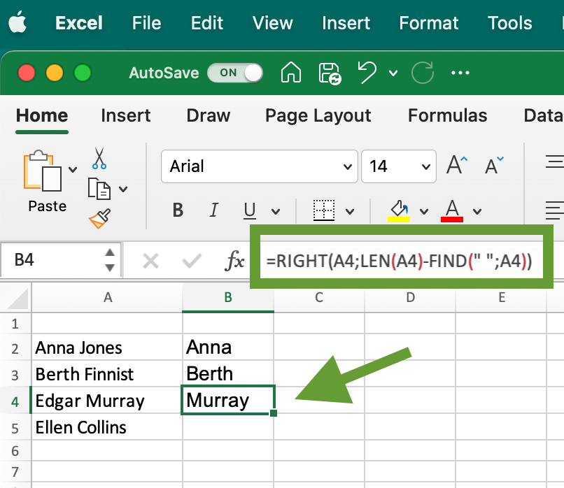 18. How to extract partial data from an Excel cell 2