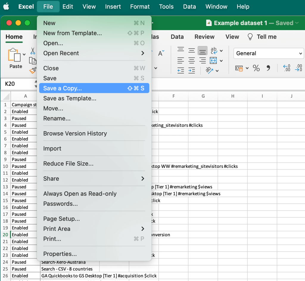 2. How to extract data from Excel manually save as