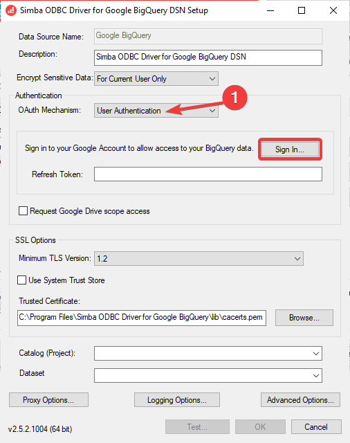 4 select user authentication and sign in