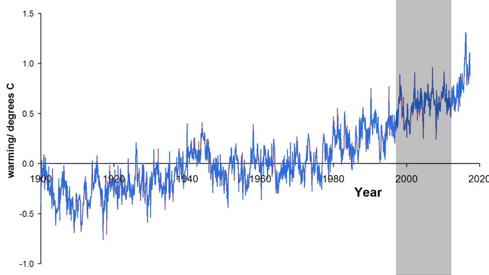 average global temperature graph