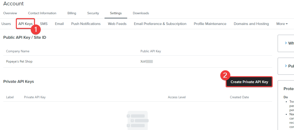 2 create klaviyo api key