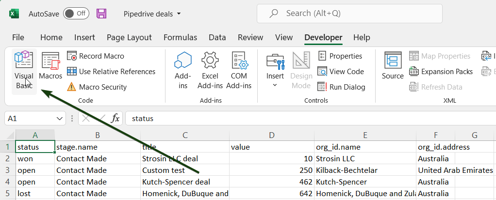 3.1 visual basic excel