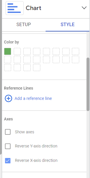 6.3 looker studio funnel bar chart color