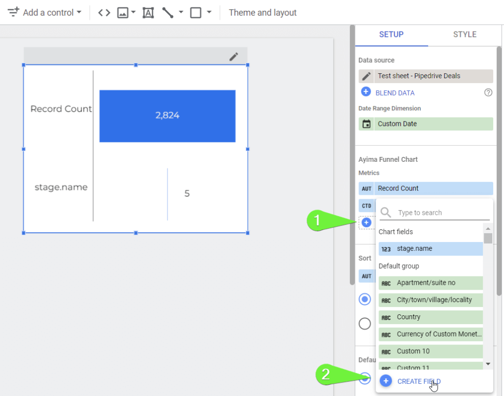 7.1 looker studio funnel add metric