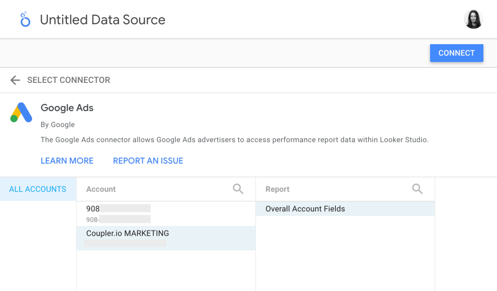 14. Looker Studio connect Google Ads 2