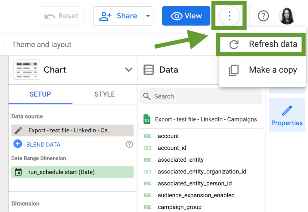 22. Looker Studio refresh data instantly