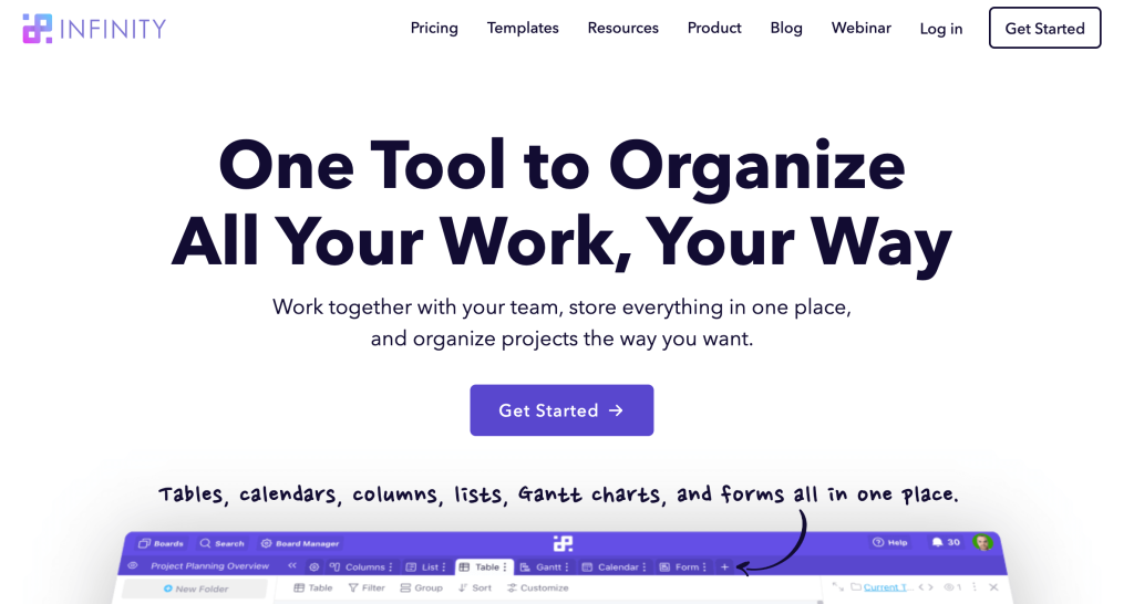 Infinity project management