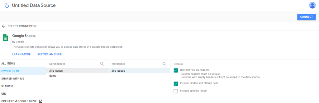18 google sheets connector
