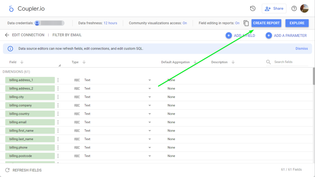 3.4 create report woocommerce looker studio