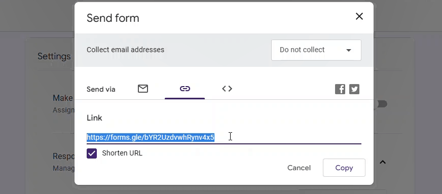 Figure 3.5.1. Sharing the form
