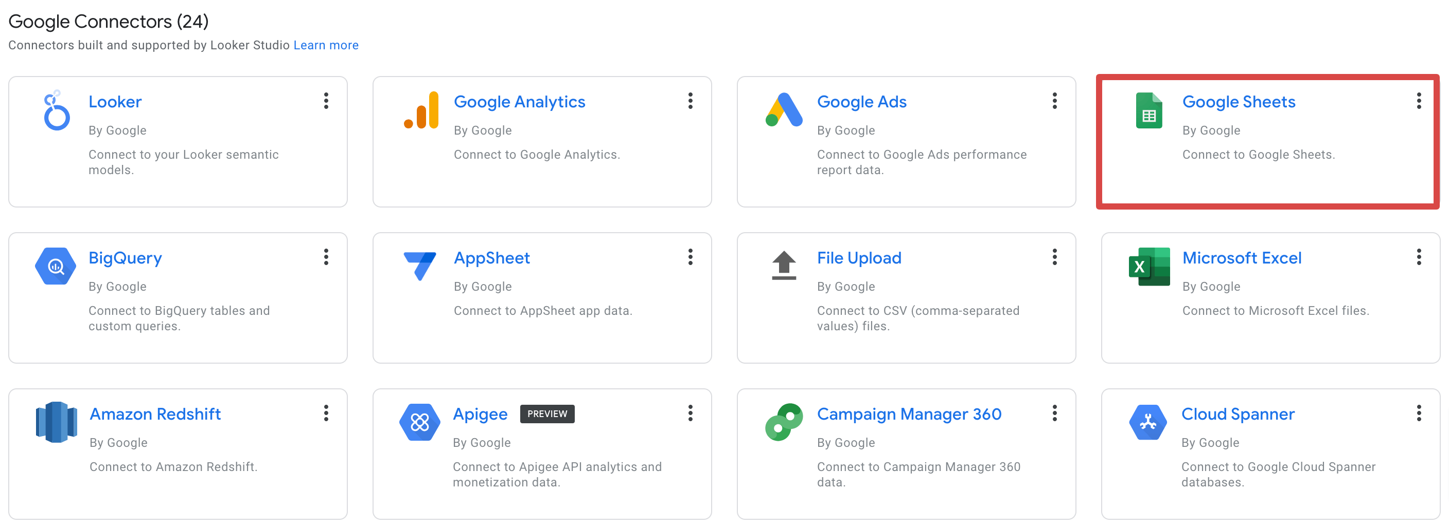 14 Conector Google Sheets