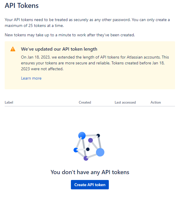 crear un nuevo token api jira