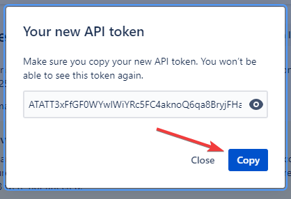 copiar jira api key