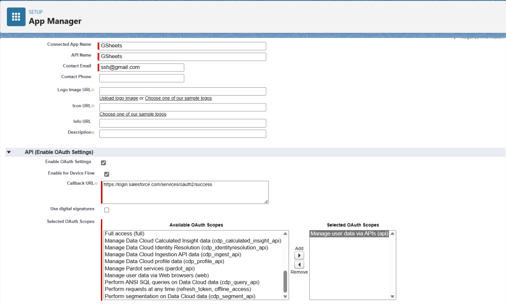 41 configure sf app