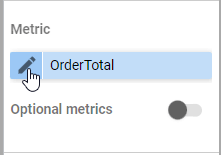 Figure 25. Changing the metric name in the scorecard