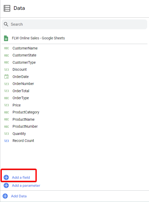 Figure 38.1 Adding a calculated field in the data source