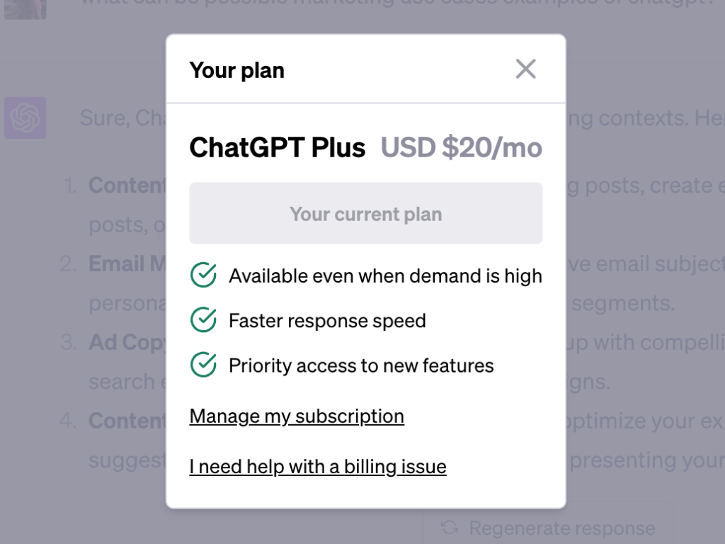 10 chatgpt pricing