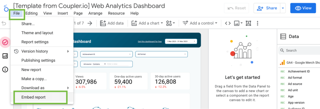 image_tooltip 13 enable embed report looker studio