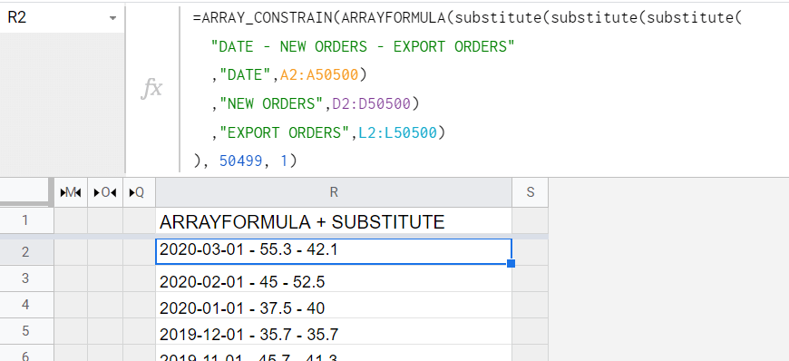 18 arrayformula substitute