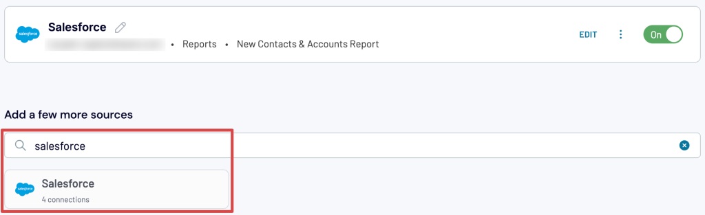 2. Adding Salesforce as an extra source with Coupler.io