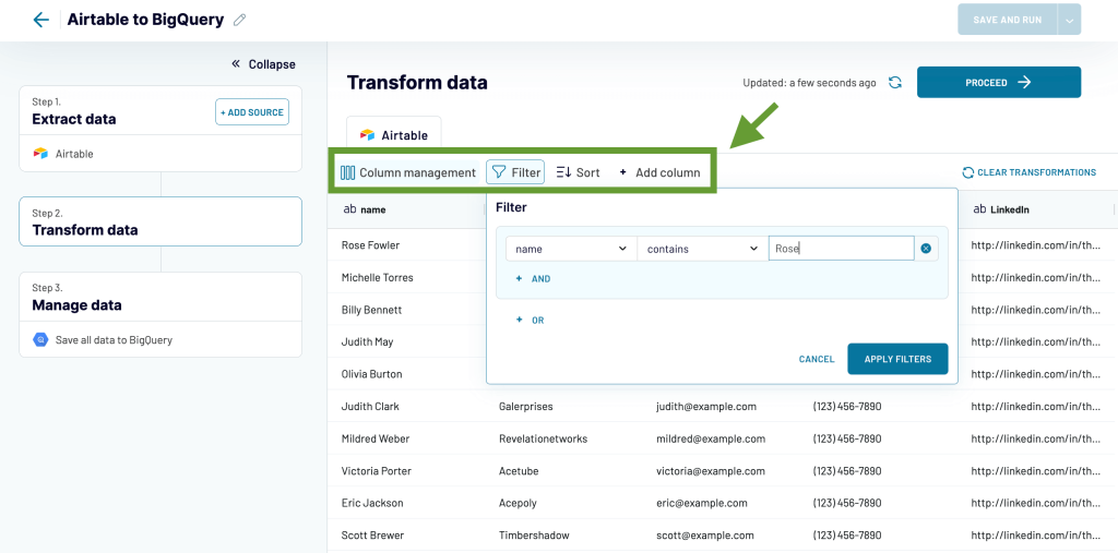 2. Coupler.io transform data