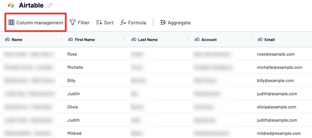 24 column management