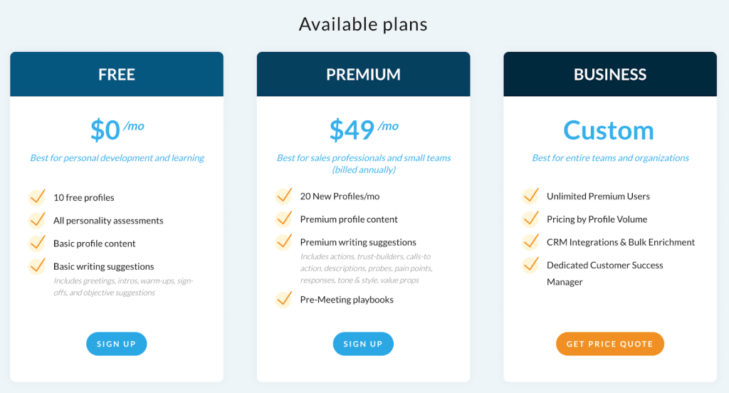 49 crystalknows pricing
