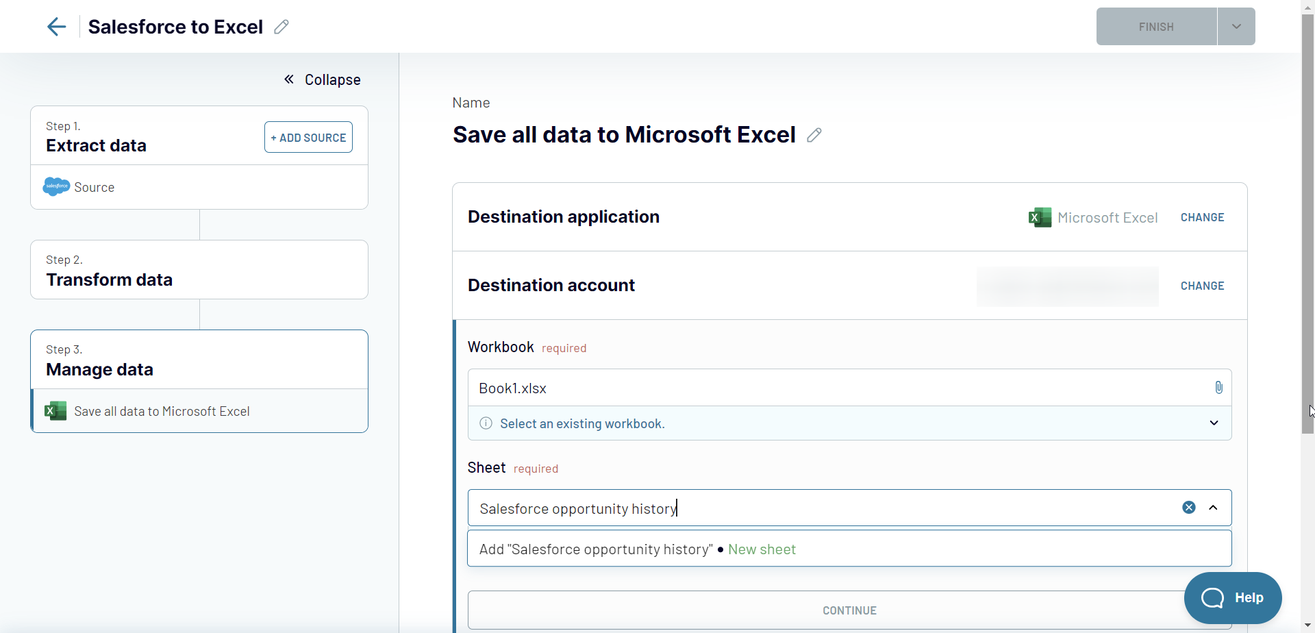 paso3 gestionar datos salesforce a excel