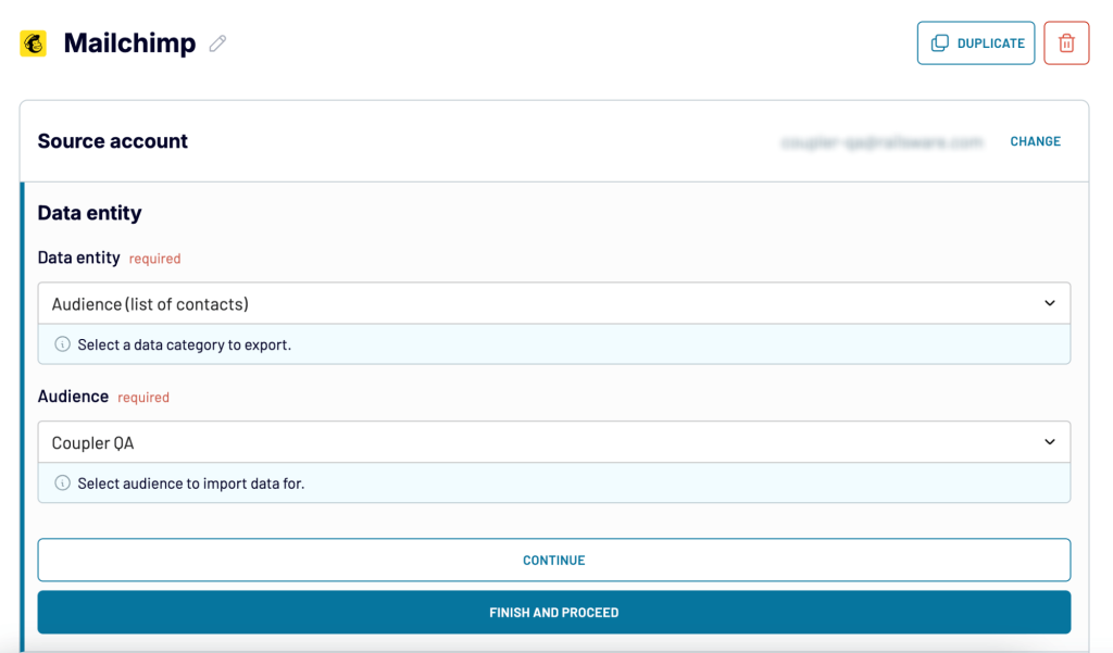 1.1 coupler.io mailchimp contacts export