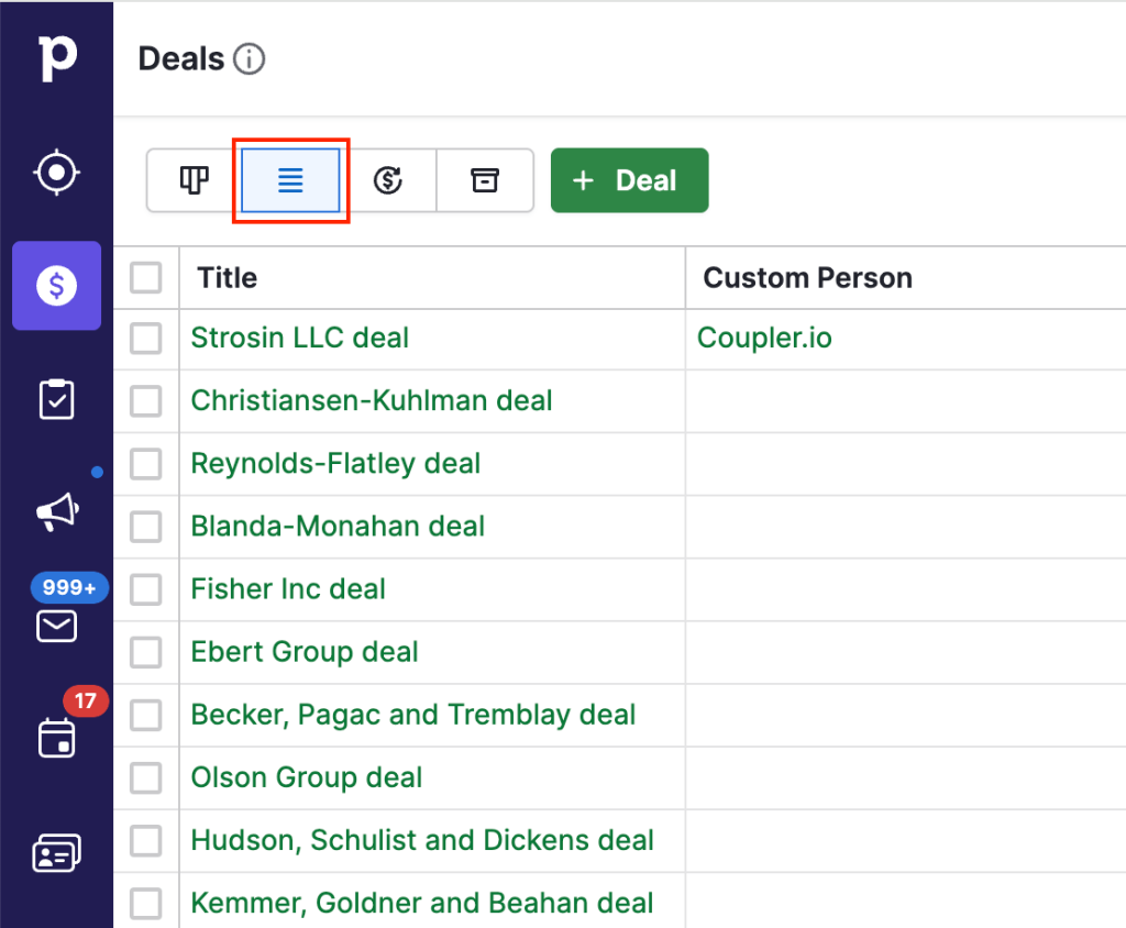 10 pipedrive data backup access list view in pipedrive